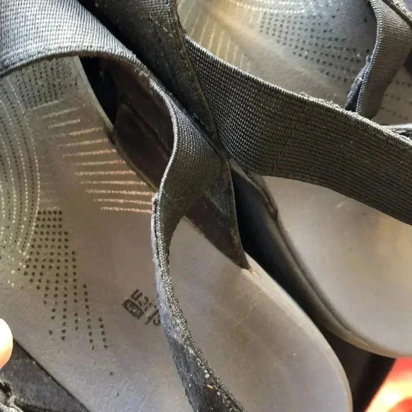 Clarks Cloud-stepper Black Strap Velcro - Picture 2 of 5